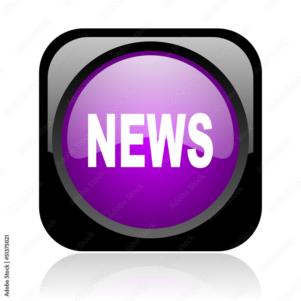 news black and violet square web glossy icon news black and violet square web glossy icon