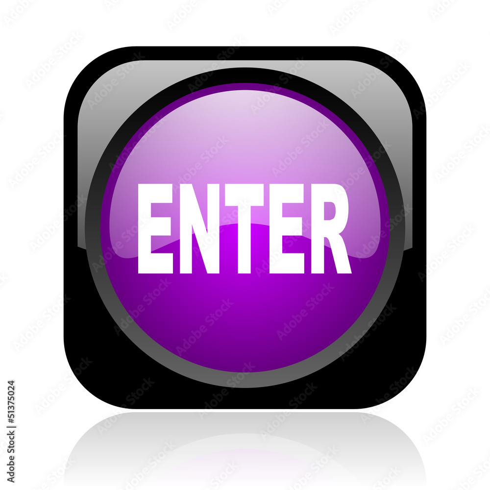 enter black and violet square web glossy icon enter black and violet square web glossy icon