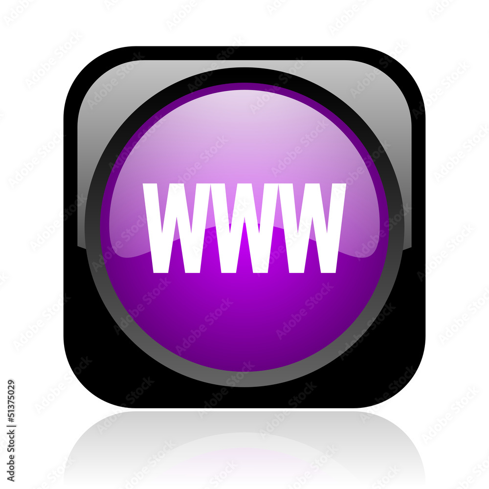 www black and violet square web glossy icon www black and violet square web glossy icon