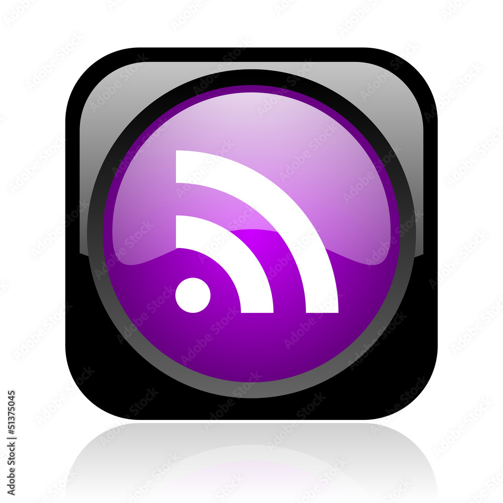 rss black and violet square web glossy icon rss black and violet square web glossy icon