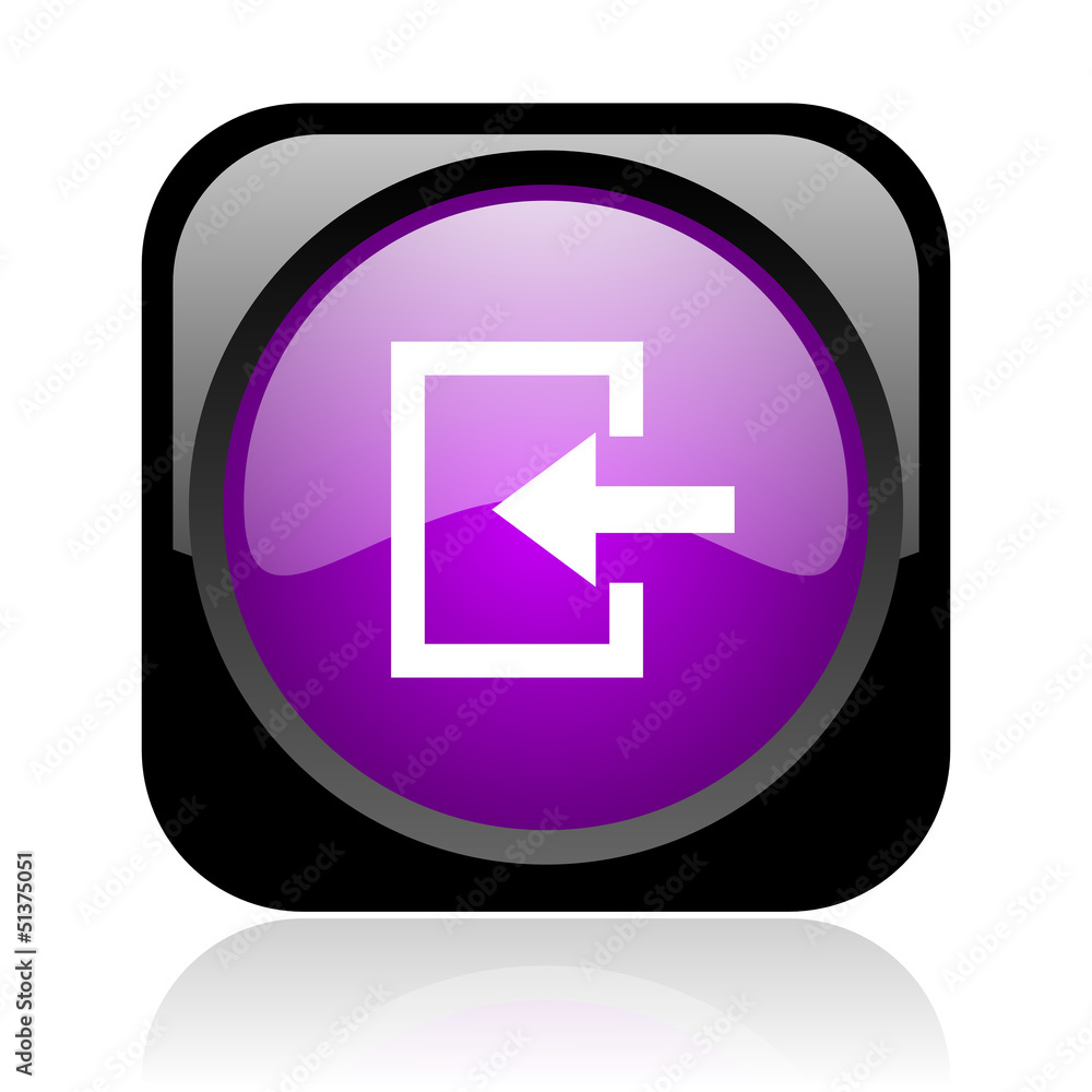 enter black and violet square web glossy icon enter black and violet square web glossy icon