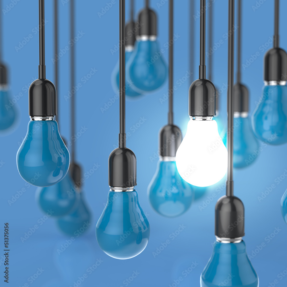 creative idea and leadership concept light bulb creative idea and leadership concept light bulb
