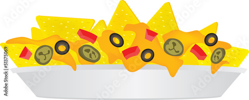 cheese nachos illustration