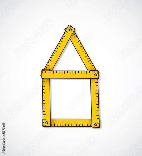 House shaped measuring tape