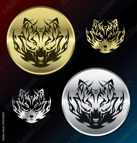 Wolf medallions