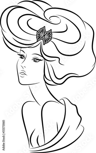 Vintage fashion woman