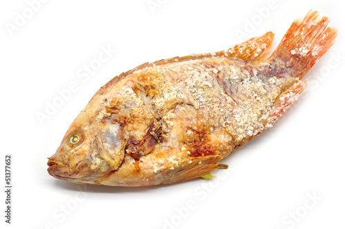 Grilled Tubtim fish