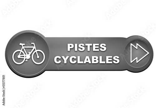 pistes cyclables sur bouton gris