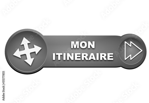 mon itinéraire sur bouton gris