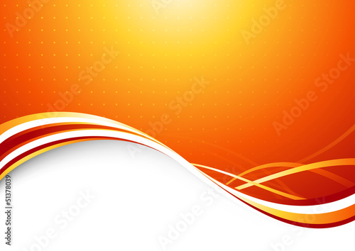 Orange sunburst - abstract futuristic background