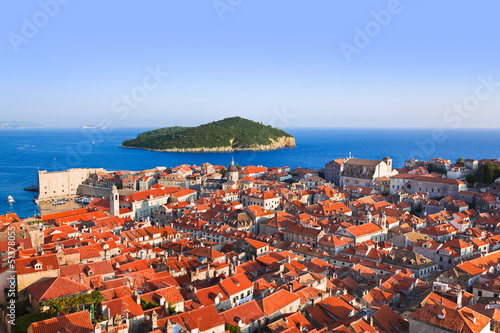 Fototapeta Naklejka Na Ścianę i Meble -  Town Dubrovnik and island in Croatia