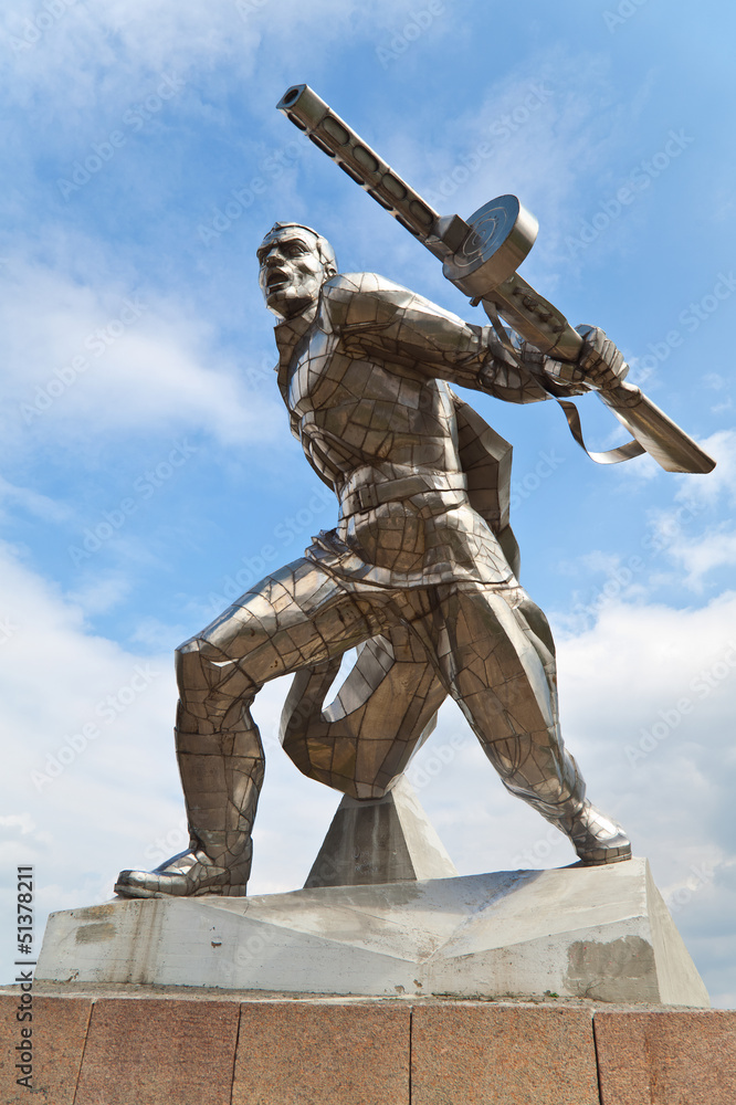 Monument to soviet soldier in New Odessa, Ukraine