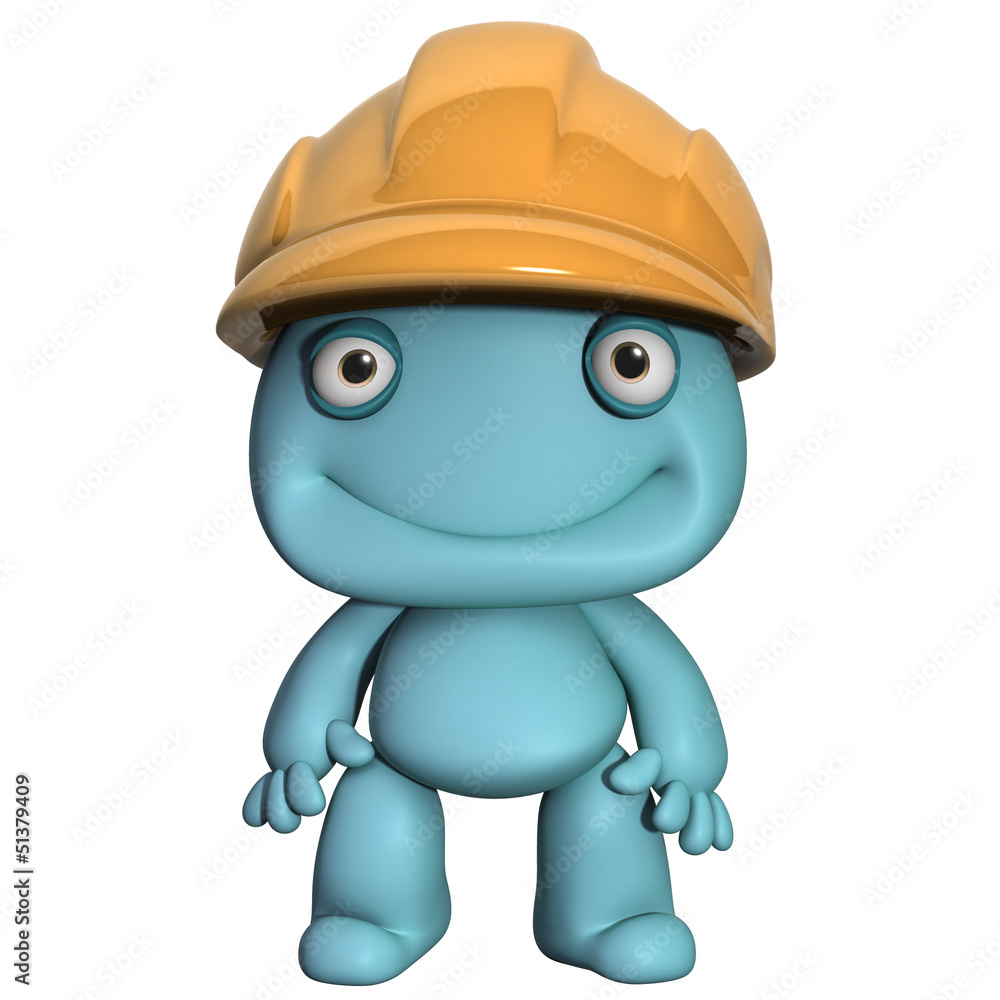 3d cartoon cute man with hat 3d cartoon cute man with hat