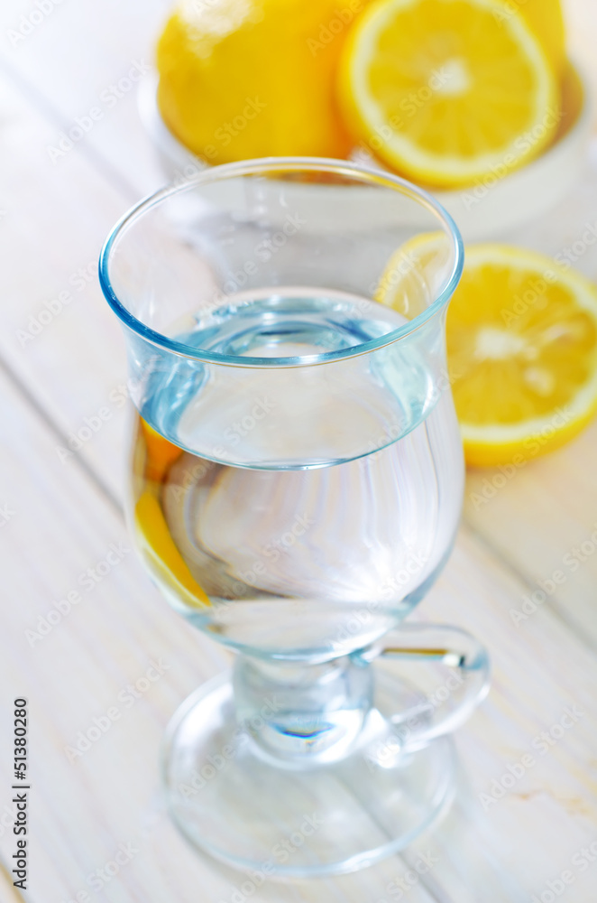 water with lemons water with lemons
