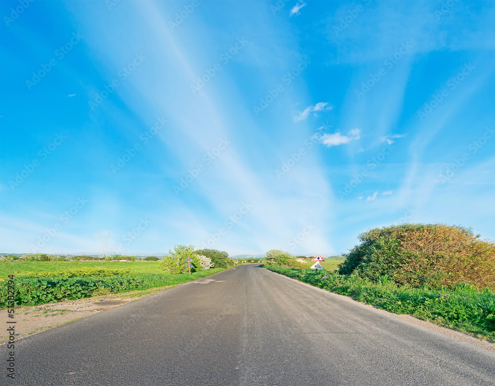 Fototapeta premium asphalt in the countryside