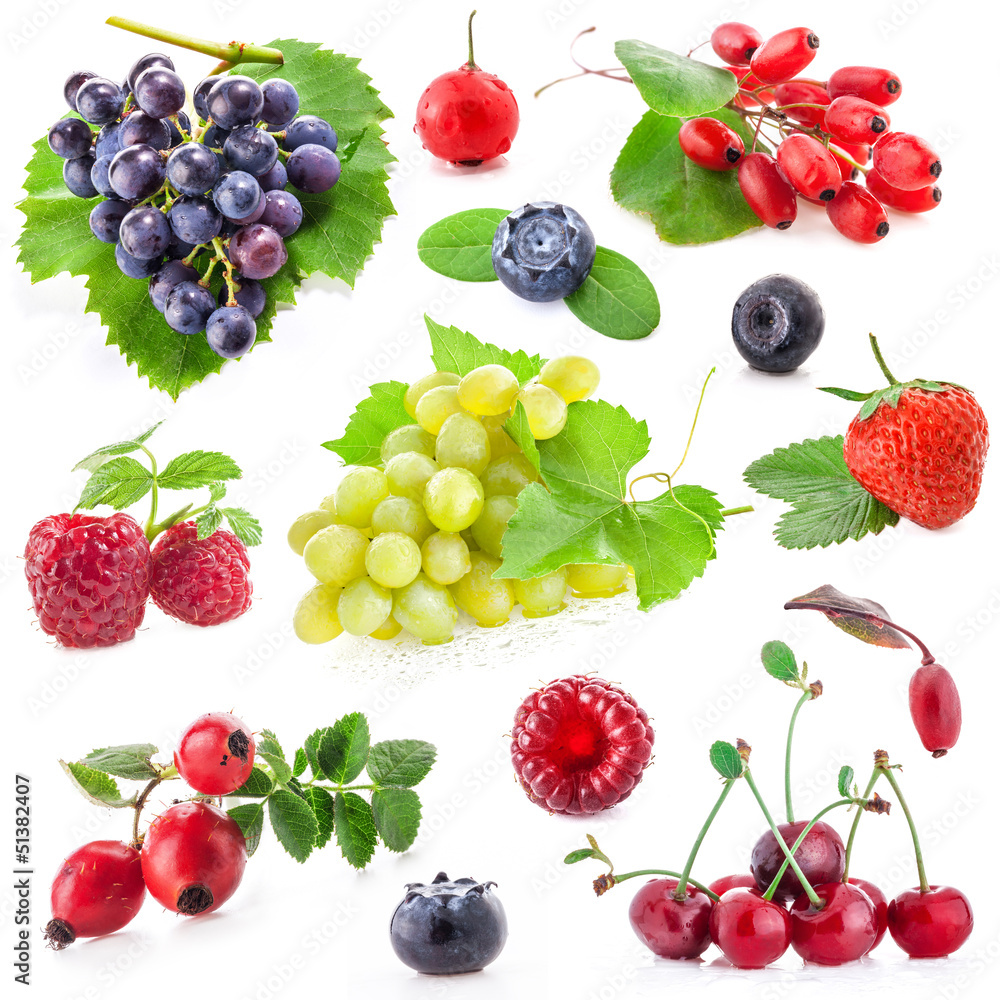 Collection of berry isolated on white background Collection of berry isolated on white background