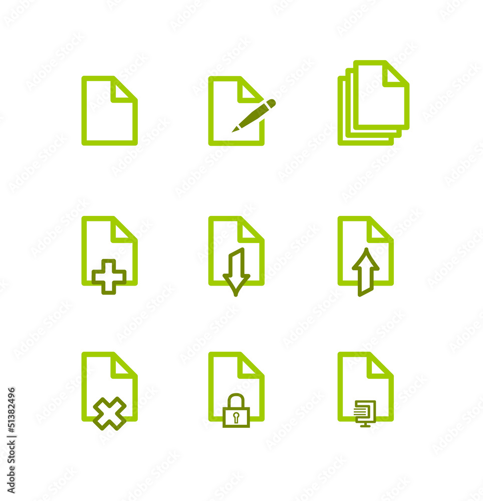 icônes fichier vert icônes fichier vert