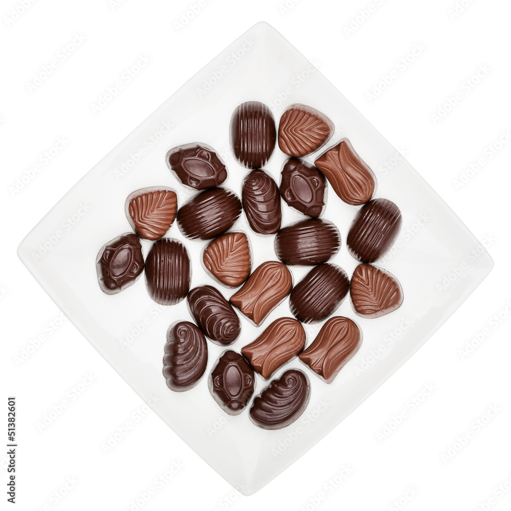 Plate of chocolates Plate of chocolates