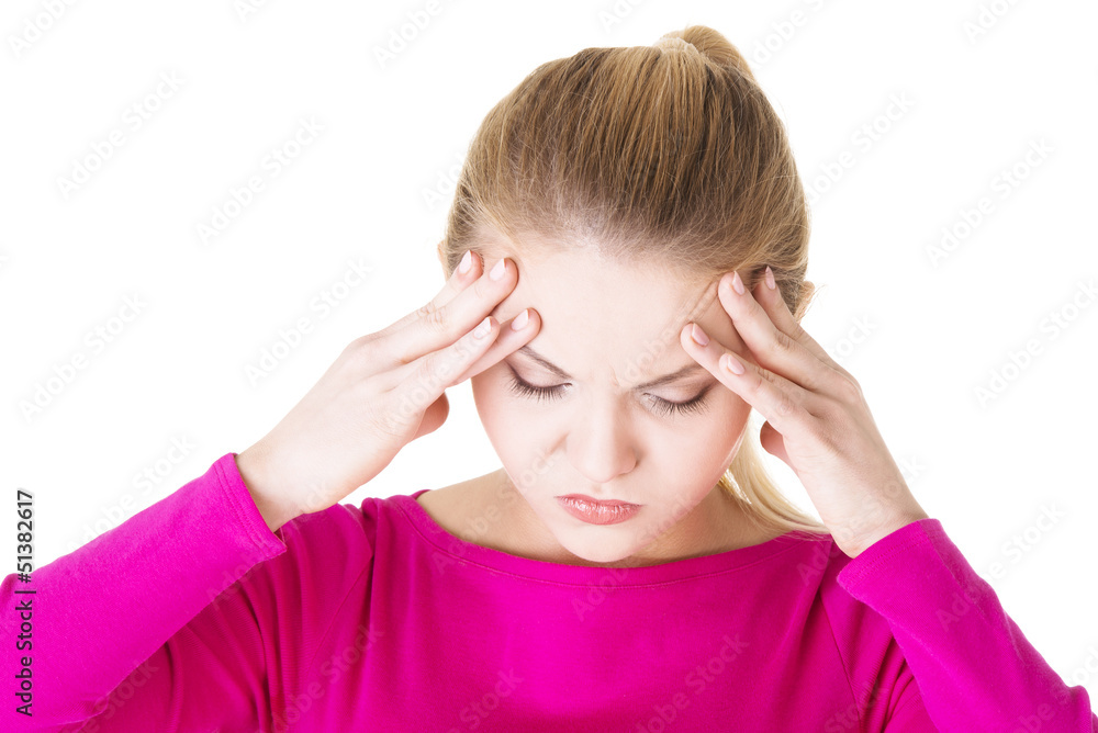 Fototapeta premium Teen woman with headache