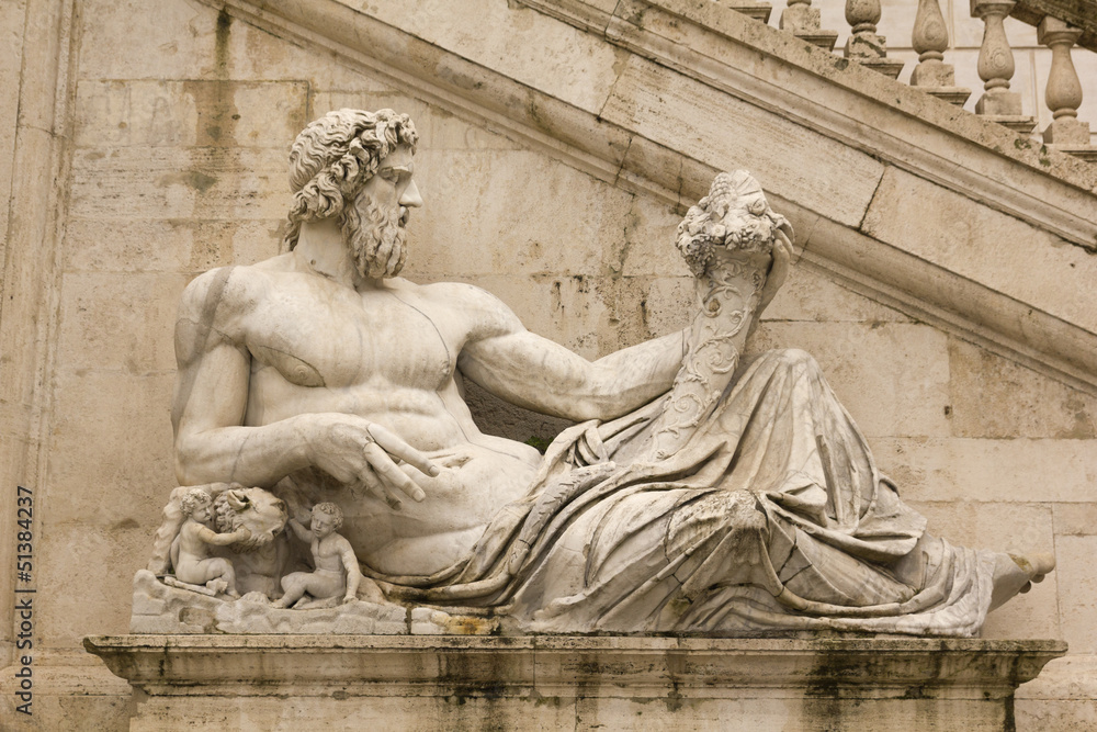 Tiber as a god. Campidoglio, Rome.
