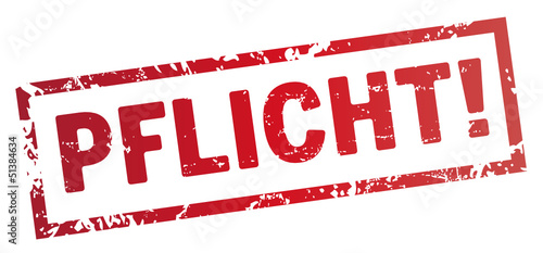 Stempel Pflicht rot