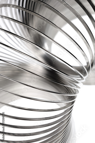 Принти на полотні Metal slinky toy close-up