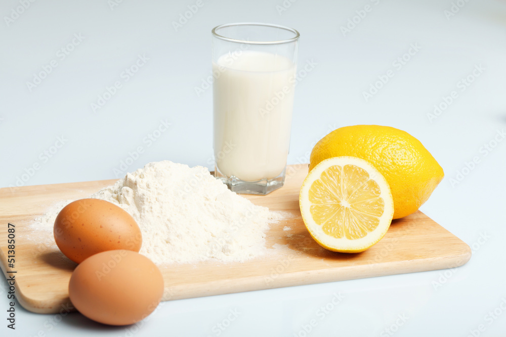 Different products to make bread Different products to make bread