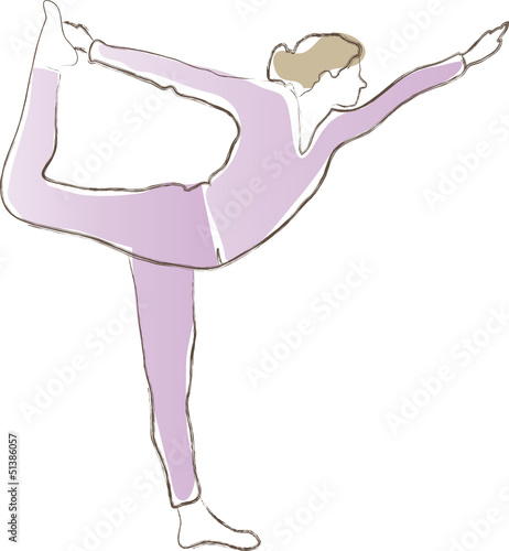 Yoga - Übung - der Tänzer
