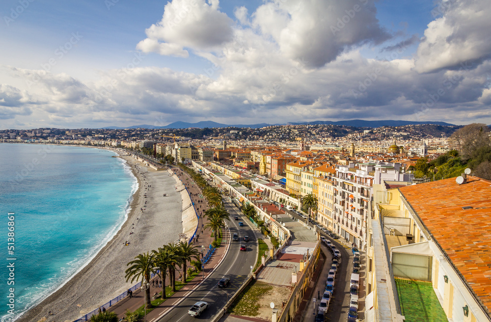 Promenade des Anglais in Nice, France