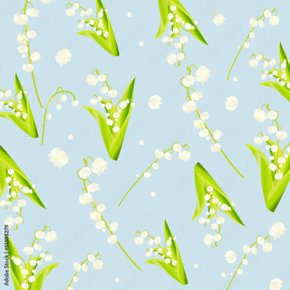 初夏 すずらんの壁紙 ブルー Stock Vector Adobe Stock