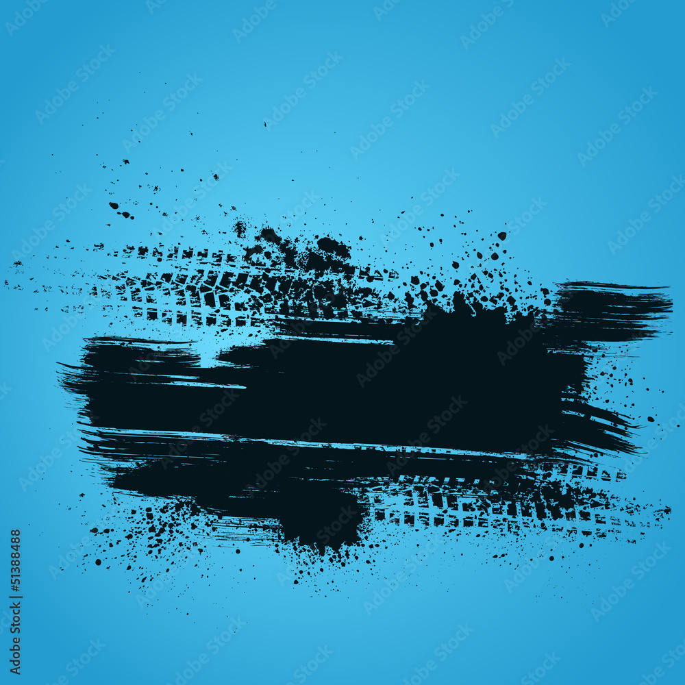 Obraz premium Blue tire track background