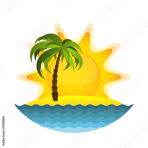 Island with palm