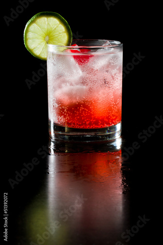 sparkling red cocktail