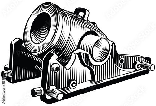 Graphic representation of cannon isolated