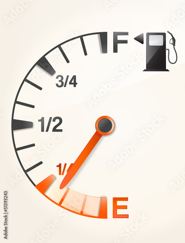 gas tank with empty full signs