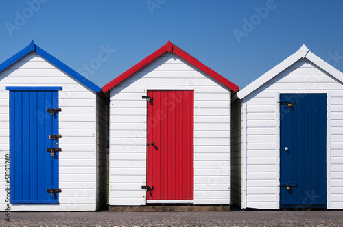 Colorful Beach Huts, Paignton, UK.