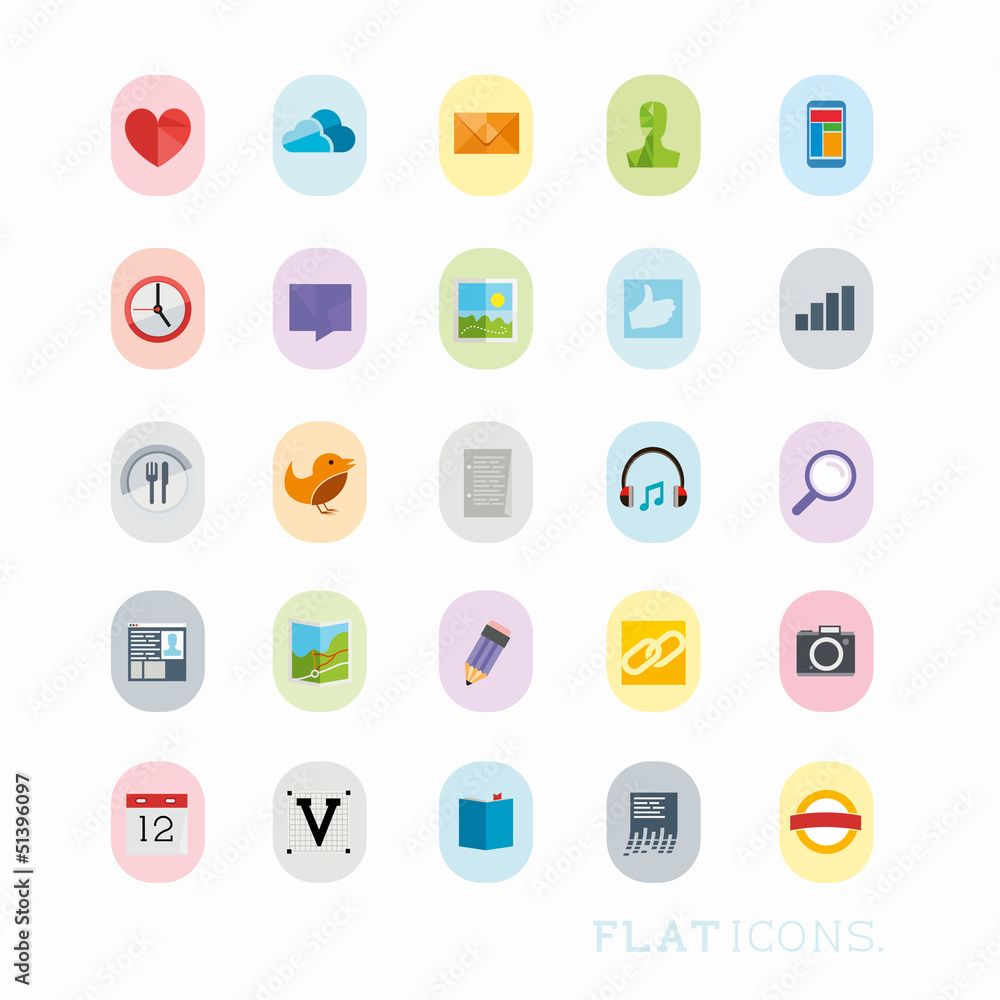 Colourful Interface Icons Colourful Interface Icons