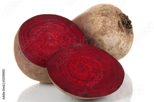 Beetroots isolated on white