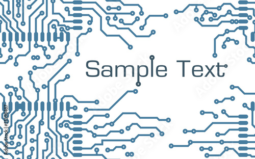 Background in PCB-layout style with text