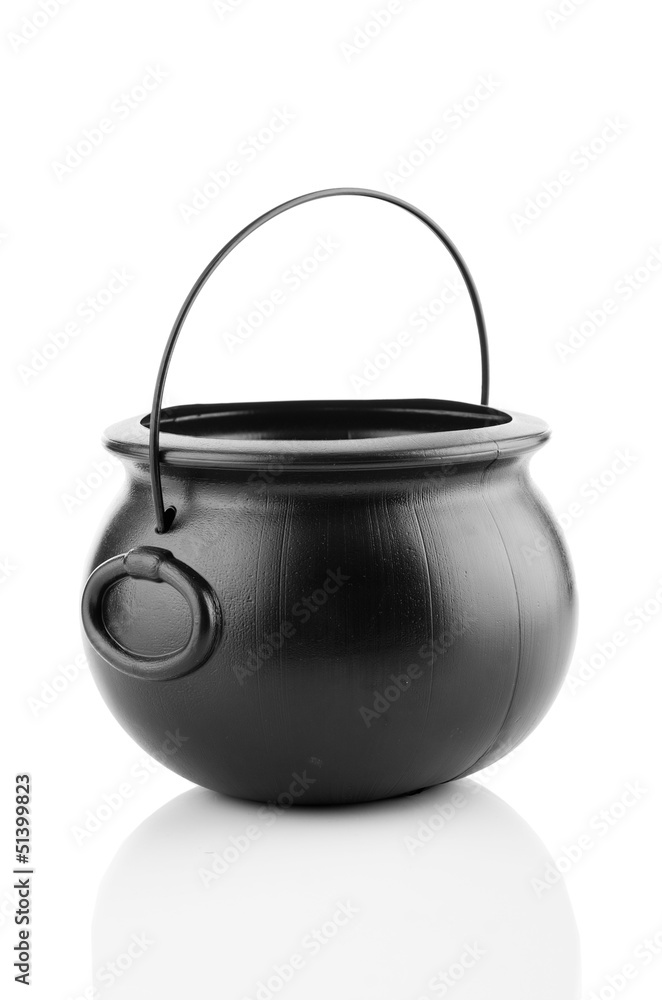 Fototapeta premium Empty pot isolated on the white
