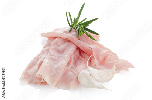 Fresh shaved ham