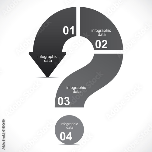 question mark shape infographic