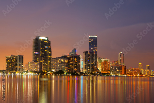 Miami Skyline at dusk © Carsten Reisinger