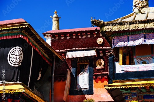 Decoration on the roof of the Jokhang temple photo