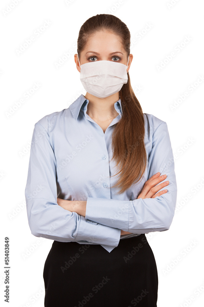 Stylish woman in protective medical mask Stylish woman in protective medical mask