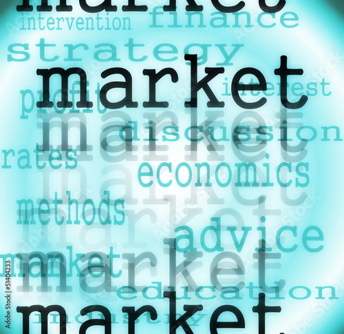 Market words background