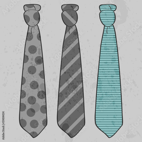 Male style three beautiful ties