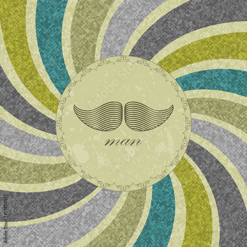 Vintage dandy card for gentlemen