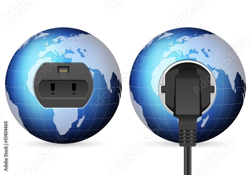 blue world globe outlet socket