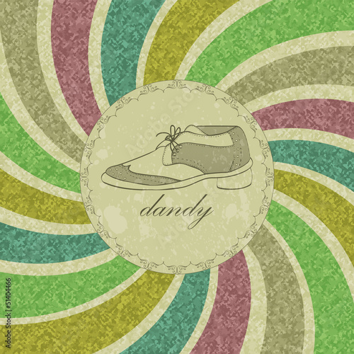 Vintage dandy card for gentlemen